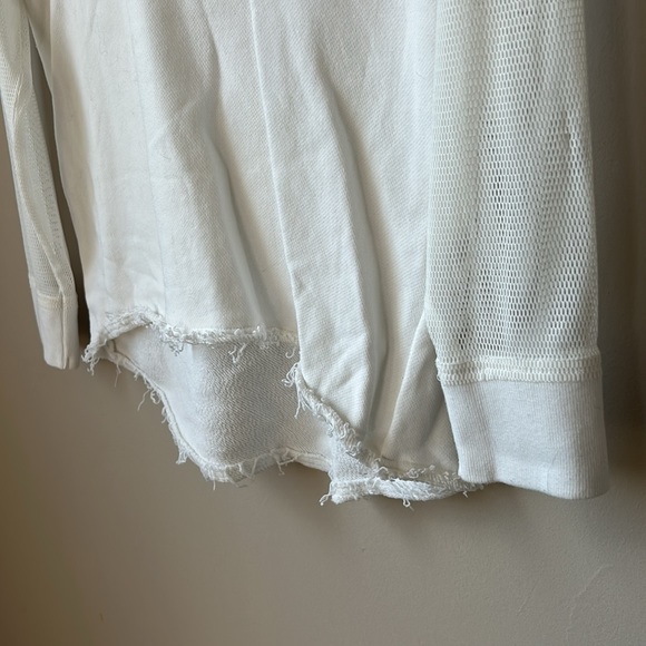 ELIE TAHARI SPORT white mesh sleeves hoodie size XS - Picture 3 of 5